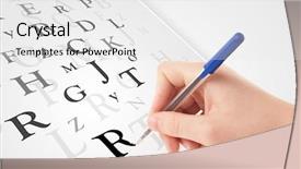  Presentation with white letters - Theme having human hand writing various letters on white plain paper background and a white colored foreground