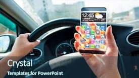  Presentation with futuristic - Slide deck with human hands concept actual future background and a  colored foreground