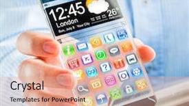  Presentation with human - Slide set featuring  background and a  colored foreground