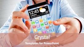  Presentation with humanity - Presentation theme featuring human hands concept actual background and a coral colored foreground