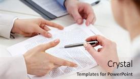  Presentation with discussion - Cool new slides with human hands during discussion backdrop and a lemonade colored foreground