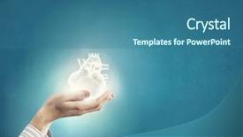  Presentation with human heart - Colorful slide deck enhanced with human hands holding human heart backdrop and a ocean colored foreground