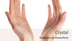  Presentation with human robot hands - Slide set having human hands isolated on white background and a lemonade colored foreground