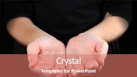  Presentation with black hands - Presentation design featuring human hands on black background background and a coral colored foreground