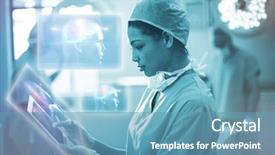  Presentation with operation room - Amazing slide deck having human head against female backdrop and a teal colored foreground