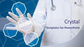  Presentation with technology health - Beautiful presentation theme featuring human health technology - innovative technologies in medicine backdrop and a  colored foreground