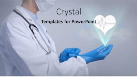  Presentation with human heart - Slide set consisting of human-heart-icon-over-mid background and a light blue colored foreground