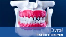  Presentation with human anatomy - Presentation design enhanced with human-jaw-with-teeth background and a ocean colored foreground