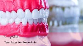  Presentation with human anatomy - Presentation design consisting of human-jaws-with-teeth background and a red colored foreground