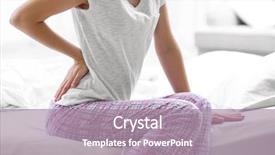  Presentation with backache - Slide set enhanced with human kidney - beautiful young woman suffering background and a gray colored foreground