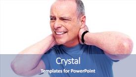  Presentation with elderly - Slide set having human kidney - elderly man having a neck background and a ocean colored foreground