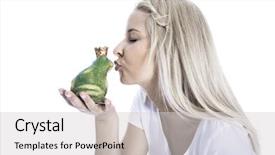  Presentation with love - Presentation theme featuring human king - concept for love isolated blonde background and a light gray colored foreground