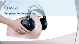  Presentation with pregnant mother fetus women - Amazing PPT theme having human life - happiness pregnant women backdrop and a  colored foreground