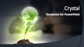  Presentation with sprout - Amazing slide set having human life cycle - hands the young sprout backdrop and a black colored foreground