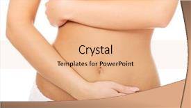  Presentation with slim belly - Presentation theme having human life cycle - slim woman cares about her background and a coral colored foreground