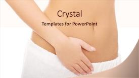  Presentation with slim belly - PPT layouts with human life cycle - slim woman cares about her background and a lemonade colored foreground