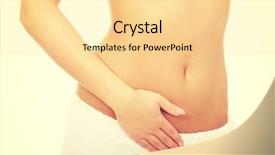  Presentation with slim belly - Slide set consisting of human life cycle - slim woman cares about her background and a blonde colored foreground