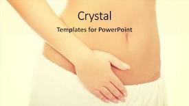  Presentation with slim belly - Cool new presentation design with human life cycle - slim woman cares about her backdrop and a blonde colored foreground