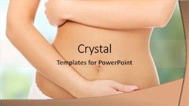  Presentation with slim belly - Cool new slide deck with human life cycle - slim woman cares about her backdrop and a coral colored foreground