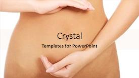  Presentation with human life cycle - Presentation consisting of human life cycle - woman cares about her belly background and a coral colored foreground