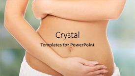  Presentation with cares act - Presentation consisting of human life cycle - woman cares about her belly background and a coral colored foreground