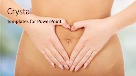  Presentation with human life cycle - Audience pleasing presentation design consisting of human life cycle - woman with her hands backdrop and a lemonade colored foreground