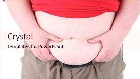  Presentation with brown sugar isolated on white - PPT theme enhanced with human liver - fat man isolated on white background and a lemonade colored foreground