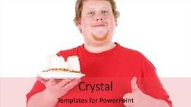  Presentation with liver - Slide deck with human liver - fat man with creamy cake background and a red colored foreground