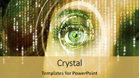  Presentation with matrix - Amazing slide deck having human mind - modern cyber woman with matrix backdrop and a yellow colored foreground