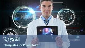  Presentation with composite panels cladding of buildings - Cool new presentation theme with human nervous system - digital composite of composite image backdrop and a ocean colored foreground