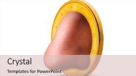  Presentation with nose - Slides featuring human nose in the coin background and a lemonade colored foreground
