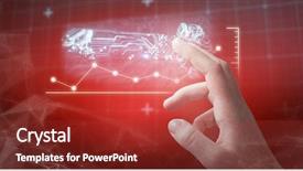  Presentation with matrix - Slide deck with human ofrm 3d - cropped hand of woman background and a crimson colored foreground