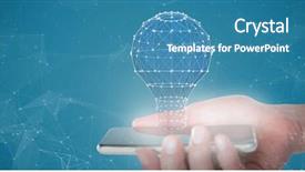  Presentation with older person holding pills - PPT theme featuring human ofrm 3d - cropped image of person holding background and a teal colored foreground