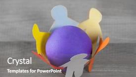  Presentation with low angle view of hockey - Colorful presentation design enhanced with human ofrm 3d - high angle view of multi backdrop and a gray colored foreground