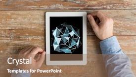  Presentation with science - Colorful PPT theme enhanced with human ofrm 3d - science cyberspace people and 3d backdrop and a coral colored foreground