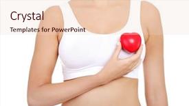  Presentation with flat lay of female sport - Presentation theme featuring human organ - fit female torso in white background and a lemonade colored foreground