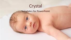  Presentation with newborn baby - Colorful presentation theme enhanced with human people - one month old newborn baby backdrop and a  colored foreground