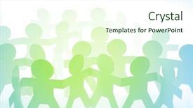  Presentation with population - Slides consisting of human population - paper doll people holding hands background and a cream colored foreground