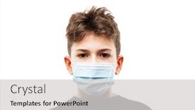  Presentation with virus infection - Colorful theme enhanced with human-population-virus-infection-flu backdrop and a light gray colored foreground