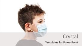  Presentation with disease infection - Colorful presentation theme enhanced with human-population-virus-infection-flu backdrop and a light gray colored foreground
