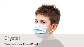  Presentation with virus infection - Slides having human-population-virus-infection-flu background and a light gray colored foreground