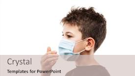  Presentation with virus infection - PPT theme consisting of human-population-virus-infection-flu background and a soft green colored foreground