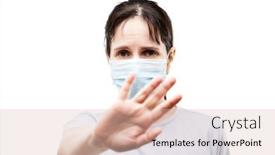  Presentation with medical infection - Cool new presentation theme with human-population-virus-infection-flu backdrop and a lemonade colored foreground