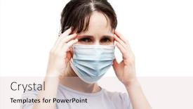  Presentation with disease infection - Presentation design featuring human-population-virus-infection-flu background and a lemonade colored foreground