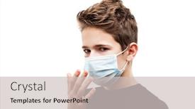  Presentation with disease infection - Presentation design consisting of human-population-virus-infection-flu background and a soft green colored foreground