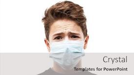  Presentation with virus infection - Theme featuring human-population-virus-infection-flu background and a light gray colored foreground