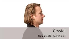  Presentation with growing micro greens isolated - Audience pleasing PPT layouts consisting of human profile - portrait of man dressed casual backdrop and a light gray colored foreground