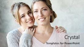  Presentation with family and home love concept - Audience pleasing PPT theme consisting of human relations - lifestyle family and people concept backdrop and a coral colored foreground