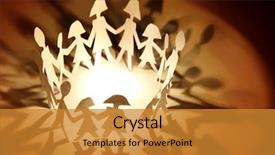  Presentation with human relationship - PPT layouts featuring human relationship - group of people holding hands background and a gold colored foreground