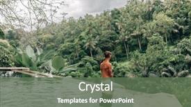  Presentation with infinity - Presentation theme featuring human relaxing in bali infinity background and a ocean colored foreground